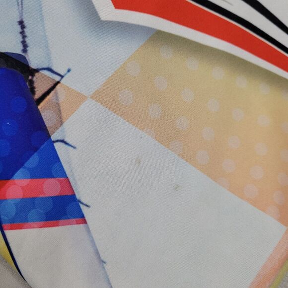 Mens NASCAR Checkered Flag Blue Multicolor Sublimated T-Shirt XL - Picture 13 of 14